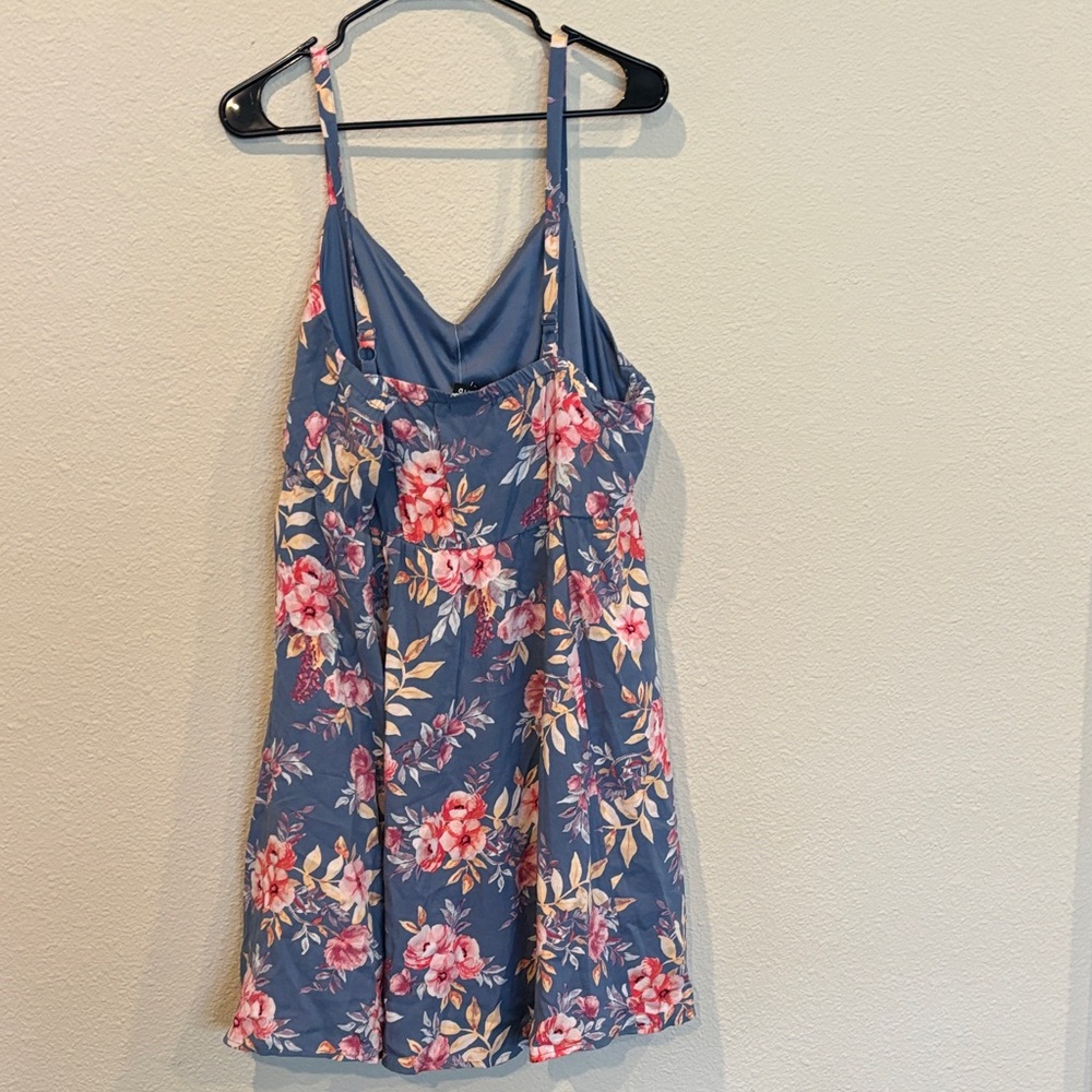 NWT Torrid 0X Floral Blue Dress - Picture 5 of 5